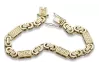 Yellow 14k 585 gold Bizantine greek bracelet cb050y