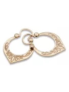 Rosa vintage rosa 14k 585 oro Pendientes de Gipsia vintage ven176