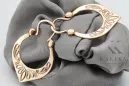 Vintage rose 14k 585 or Vintage Gipsy boucles d'oreilles ven176