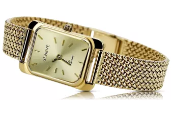 Gelbgold 14 Karat 585 Damenarmbanduhr Geneve lw003ydy&lbw003y