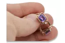 Roz roz 14k 585 de aur cercei alexandrite vec016 Vintage stil rus sovietic