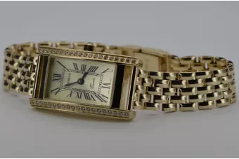 Amarillo 14k 585 oro Dama reloj de pulsera Geneve lw104ydg sensiblelbw004y