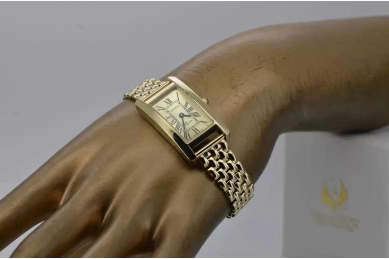 Gold men's watch Geneve ★ zlotychlopak.pl ★ Gold purity 585 333 Low Price!