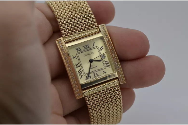 Reloj para hombres de oro Geneve ★ https://zlotychlopak.pl/es/ ★ Pureza de oro 585 333 Precio bajo!