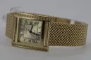 Złoty zegarek 14k 585 damski z bransoletą Geneve mw010ydg&mbw014y-f