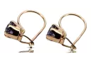 Vintage craft Earrings Alexandrite Original Vintage 14K Rose Gold vec056r