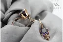 Vintage craft Earrings Alexandrite Original Vintage 14K Rose Gold vec056r