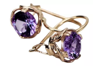 Náušnice Vintage Unikátní Svítidlo Originální vinobraní 14k produkt z růžového zlata VEC029r