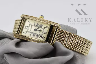 Jaune 14k 585 or Lady montre-bracelet Geneve lw104ydgdentlbw003y