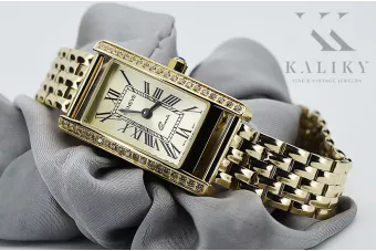 Amarillo 14k 585 oro Dama reloj de pulsera Geneve lw104ydg sensiblelbw004y