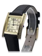 Amarillo 14k 585 oro cuadrado hombre reloj Geneve mw010ydg