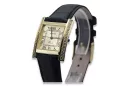 Yellow 14k 585 gold square men's Geneve watch mw010ydg