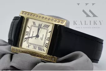 Yellow 14k 585 gold square men's Geneve watch mw010ydg