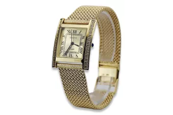 Gold men's watch Geneve ★ zlotychlopak.pl ★ Gold purity 585 333 Low Price!