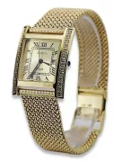 Gold men's watch Geneve ★ zlotychlopak.pl ★ Gold purity 585 333 Low Price!