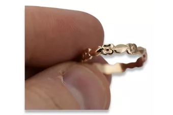Σοβιετικό 14k 585 χρυσό Ρωσικό ροζ χρυσό δαχτυλίδι vrn186