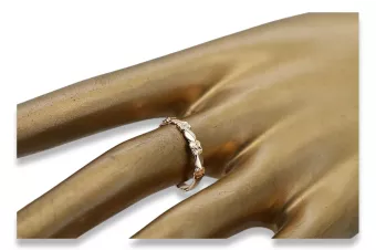 Russian Soviet rose pink 14k 585 gold Vintage ring vrn186