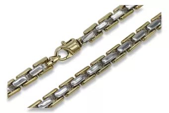 Italian yellow Unique 14k 585 gold man's bracelet cb079yw