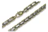 Italian yellow Unique 14k 585 gold man's bracelet cb079yw