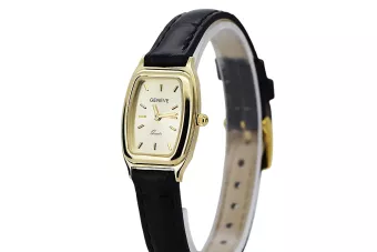 Gelb 14k 585 gold lady Geneve watch oval lw042y