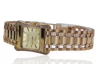 Rosa vintage rosa 14k 585 dorada señora Reloj genético lw059r