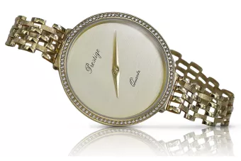 Reloj italiano amarillo 14k 585 dorado Lady Geneve lw067y