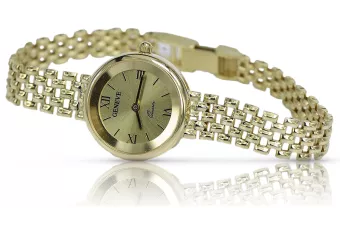 Galben italian 14k 585 doamnă de aur Geneve ceas lw069y