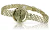 Italian yellow 14k 585 gold lady Geneve watch lw069y