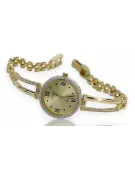 Dame en or jaune 14k ronde Geneve montre lw075ydy