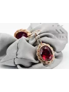 Vintage style Ruby earrings Original 14K Rose Gold vec007r