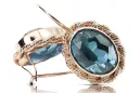 Aquamarine Original 14K Rose Gold cercei de stil vintage vec007r