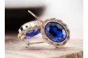 Boucles d'oreilles Vintage Jewlery Sapphire 14K Rose Or vec007r