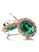 Original Vintage 14K Rose Gold Emerald earrings craft vec007r