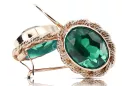 Оригинални винтидж 14K розово злато Emerald обеци craft vec007r