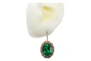 Original Vintage 14K Rose Gold Emerald earrings craft vec007r