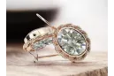 Original vintage din aur roz de 14k Zircon Cercei Vintage vec007r