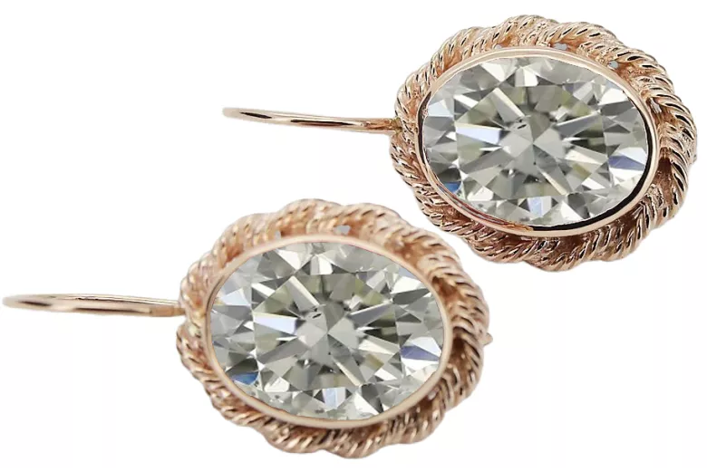 Zircon Original Vintage 14K Розовое золото кольцо Винтаж стиль vec007r