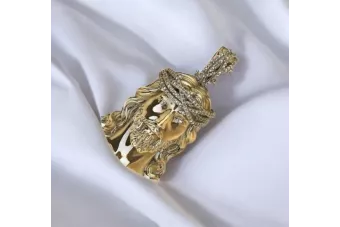 Colgante con icono de medallón de Jesús ★ https://zlotychlopak.pl/es/ ★ Oro 585 333 precio bajo