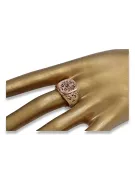 Rosa rusa Oro soviético 14k 585 Anillo de sello para hombre vsn053