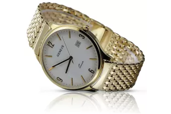 Жовтий 14k 585 золотих чоловіків Geneve Watch mw017ydw&mbw013yo