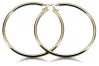 Yellow Italian 14k 585 gold circle hoop earrings ceh004y