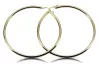 Yellow Italian 14k 585 gold circle hoop earrings ceh005y