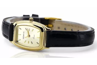 Amarillo 14k 585 dama de oro Geneve reloj oval lw042y