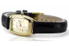 Gelb 14k 585 gold lady Geneve watch oval lw042y