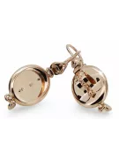 Boucles d’oreilles russe rose soviétique 14k 585 or Samovar ven244