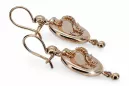 Boucles d’oreilles russe rose soviétique 14k 585 or Samovar ven244