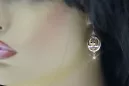 Boucles d’oreilles russe rose soviétique 14k 585 or Samovar ven244