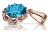 Original Vintage 14K Rose Gold Aquamarine Pendant Vintage vpc008r