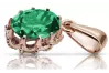 Original Vintage 14K Rose Gold Emerald Pendant Vintage craft vpc008r