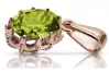 Pendant Yellow Peridot Original Vintage 14K Rose Gold Vintage craft vpc008r